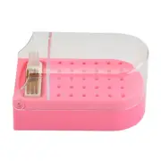 Nail Drill Bit Display Box Plastic 30 Holes Dustproof Transparent Portable N WPD