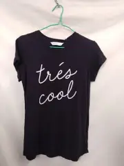 Decjuba navy blue girls cotton tshirt size 14 (chest 17in)
