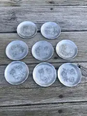 Wendell August Forge metal DOGWOOD Aluminum coasters Set Of 8