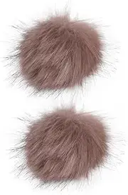 Holibanna 2pcs Decorative Faux Wool Balls for Clothing Hat Accessories Soft Fuzzy Balls Frosted Stylish Cloth Decoration for Fashion Lovers