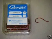 GAMAKATSU OCTOPUS HOOKS FRESHWATER 100 PK SIZE 3/0 STOCK #02313-100 RED