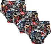 Baby Boys Potty Training Undies Absorb Water Nighttime Training Pants Shorts Underwear for Toddler 2T Hand Drawn Truck Car Pattern