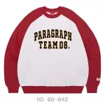 【PARAGRAPH】S8 NO.42 TEAM 08 RAGLAN SWEATSHIRT Q毛文字 大學T (酒紅色)