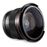 Black 58mm 0.35X Fisheye Camera Lens Wide Angle For Canon Rebel T7 EOS 80D 70D