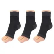 3PK SofSole Plantar Fascia Sleeve Deep Heel Compression Support Black Large/XL