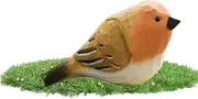 Robin Sculpture, Wood Robin Garden Ornament, Robin Figurine, Small Home Decor Statue, Shelf Table Accents Sculptures Ornaments, for Bird Lovers