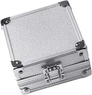 Fonowx Tattoo Kit Storage Bag with Locking Feature, Large Capacity Aluminum Organizer, Silver