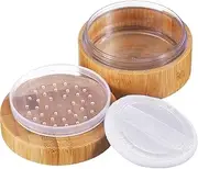 Frienda 30 ml Empty Loose Powder Container Bamboo Cosmetic Make-up Loose Powder Box Case Holder with Sifter Lids and Powder Puff