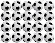 20 x Soccer Balls Footballs Edible Wafer Paper Cupcake Toppers Cake Sports 3.5cm