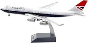 Pre-Built Model Aircraft 35CM 1/200 Scale Highly Detailed Airliner Model for British Airways B747-400 G-CIVB 100TH Aircraft Collectible Model Miniature Airplane Model