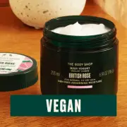 The Body Shop British Rose Vegan Body Yogurt Cream - 200 ml Free Shipping