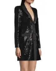 Aidan by Aidan Mattox Sequin Tuxedo Minidress size 0