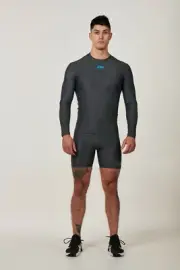 Mens Grey Compression Long Tops New Shirts Sports Gym Run Base Workout Layers Fi