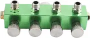 TENOL Airbrush Manifold with 1/8 BSP Fittings Male Air Outlets /4" Female Air Inlet, 4 Way