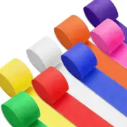 8 Rolls of Crepe Paper Streamers, 656-Foot Value Pack Colorful Party Streamer...
