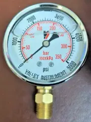 Valley Industries 2140GXB5000 40 Series Industrial Gauge 0-5000 PSI