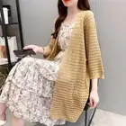 Women Hollow Out Knitted Cardigan Coat Jacket Net Casual Summer Tops Midi