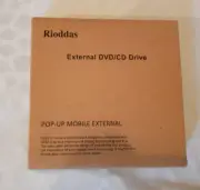 Rioddas External DVD/CD Drive Model BT638 - USB3.0 Pop-up Mobile External ~ NEW