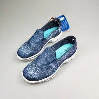 在飛比找Yahoo!奇摩拍賣優惠-GO WALK 3 深藍色 網布 娃娃鞋 懶人鞋 健走鞋 休