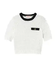 TWINSET Cropped Jumper L 'Snow' White/Black