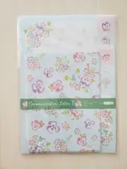 Sale LETTER WRITING SET, 10 Lined Letter paper w/ 5 envelopes, Floral stationery