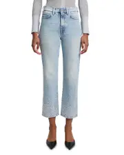7 For All Mankind Logan Stovepipe High Rise Jeans in Juicy 26