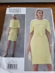 VOGUE SEWING PATTERN 1579 MISSES SZ 6-14 BADGLEY MISCHKA DRESS W/ ATTACHED CAPE