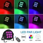 9LED 180W Par Lights with Remote DMX RGBW Stage Lighting DJ Disco Wash Party