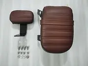 Motorcycle Passenger Seat with Backrest Accessories Compatible with Indian Scout Bobber ABS Twenty Sixty 2018-2023 Models (Brown Style)