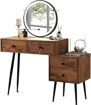 Solid Wood Dressing Table, Women's Chest of Drawers, Bedroom, Modern Minimalist Storage, Built-in Wardrobe