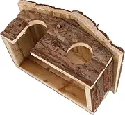 ORFOFE Wooden Hamster Hideout Cabin Cozy Rest House for Guinea Pigs Pets Decorative Wooden Hut for Hamsters for Pet Cages Quiet Secluded Retreat