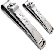 Smyrna Nail Clipper Set for Men and Women, Stainless Steel Fingernail Clipper and Toe Nail Clipper