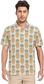 [ZZXXB] Summer Pineapple Fruit Men's Polo Shirts Short Sleeve Quick Dry Athletic Outdoor Sports Golf Shirts S-XXL