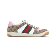 [Gucci] Gucci-Beige Ebony Textile Screener Sneakers-Donna 37 IT