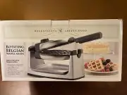 BELLA CUCINA ROTATING BELGIAN WAFFLE MAKER/ADJUSTABLE TEMP CONTROL/NON STICK*NIB