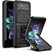 Heavy Duty Shockproof Case For Samsung Galaxy Z Flip3 Tough Slide Camera
