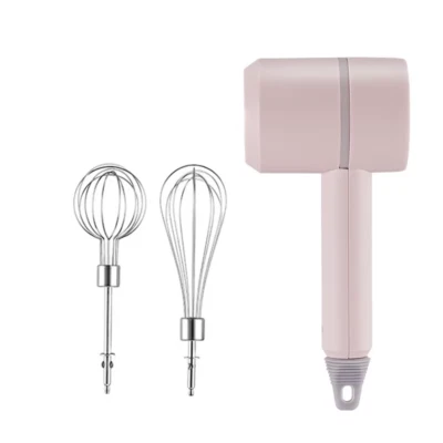 Cordless Electric Hand Mixer,Usb Rechargable Handheld Egg Beater with 2 Detachab