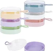 ReignSword Powder Puff Case, 6 Pcs Round Makeup Puff Protective Container, Beauty Powder Puff Carrying Case, Powder Puff Cases Only, Powder Puff is not Included