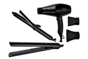 Cabello Pro 3900 Hair Dryer + Flair Hair Straightener + Chic Curling Tong