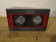 Miller Fortune Spirited 11oz Rocks Glasses Ace of Spades Set of 2 Original Box