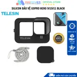 適用於 GOPRO HERO 11 10 9 藍色和黑色的 TELESIN 矽膠保護套可防止機器劃傷