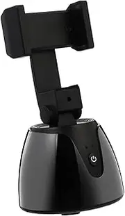 Homoyoyo 360degree Following Shot Stand Rotation Tilt USB Charging Phone Stand for Streaming Video Chat and Recording Versatile Mobile Rack for Horizontal and Vertical Use