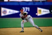 Graig Nettles Atlanta Braves at third base in Shea Stadium v the N- Old Photo