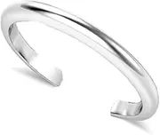[Lovve] Sterling Silver Plain Basic Polished Toe Ring, 3 Metal Options