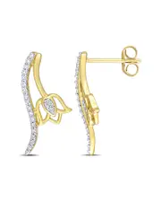 Rina Limor 10K 0.19 ct. tw. Diamond Floral Studs