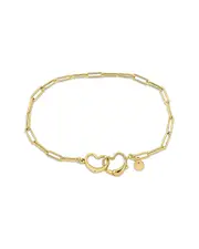 Italian Silver Chain Link Paperclip Bracelet