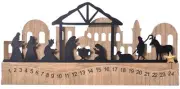 Nativity Sets for Christmas Countdown Calendar, Indoor Rustic Nativity Christ...