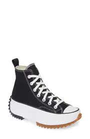 Converse Chuck Taylor® All Star® Run Star Hike High Top Platform Sneaker in Black/White/Gum at Nordstrom, Size 6 Women's