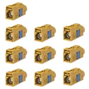 10-Pack Fakra Curry Code K Female Crimp Connector for Sirius XM Radio Navigation