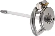 Stainless Steel Flat Chastity Device Chastity Lock Cage With Soft Urethral Catheter For Men Wearable Bondage Arc Penis Ring Metal Cock Cage Chastity Device